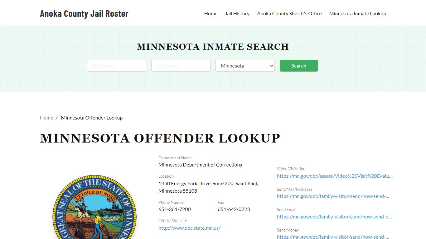 Minnesota Inmate Search, Jail Rosters